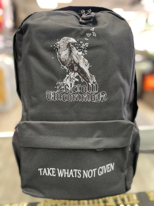 Zelcrow Uncommon "Take Whats Not Given" Backpack (Black)