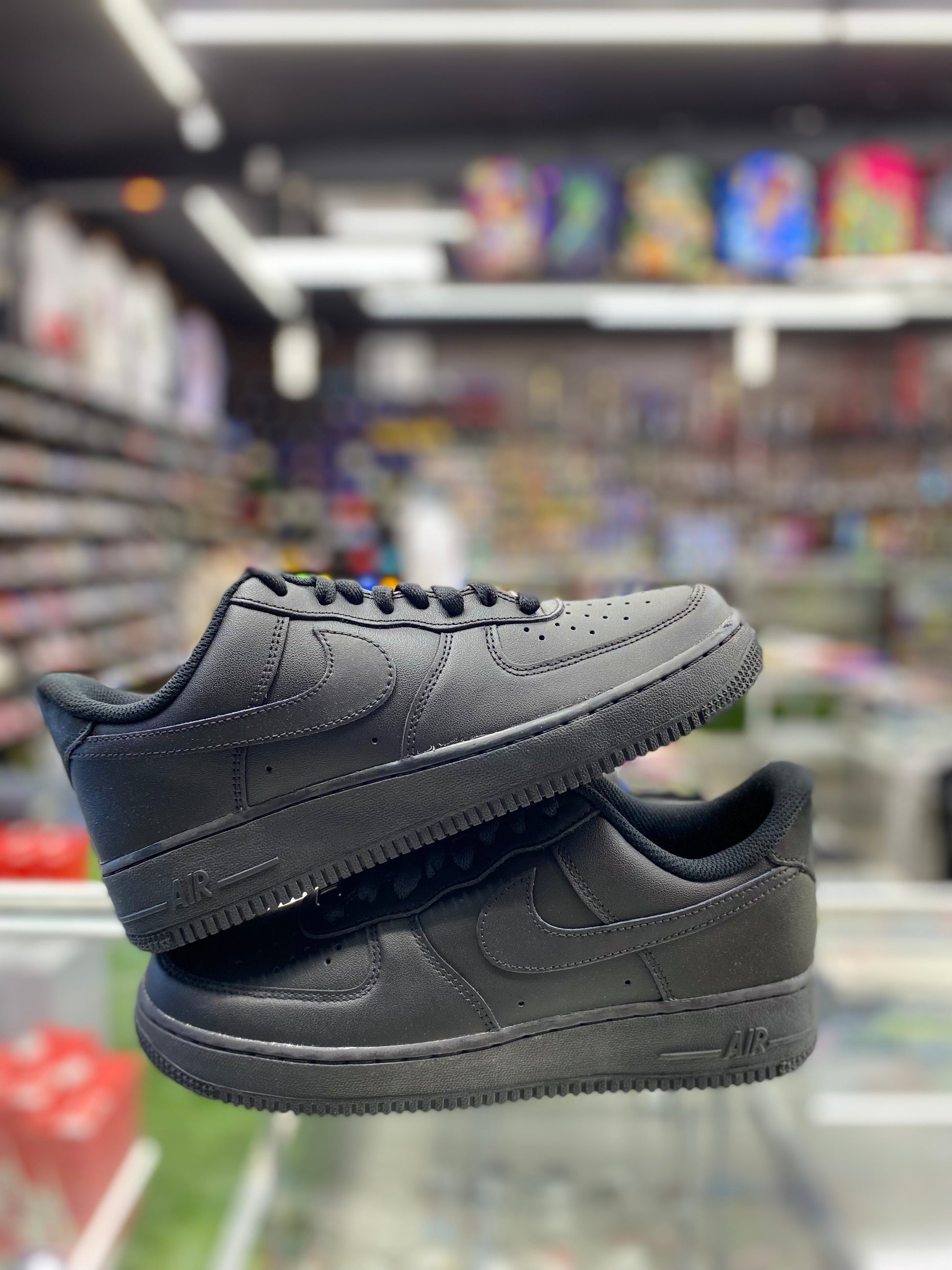 Nike Air Force 1 low Triple Black Kids Shoes Size 12C