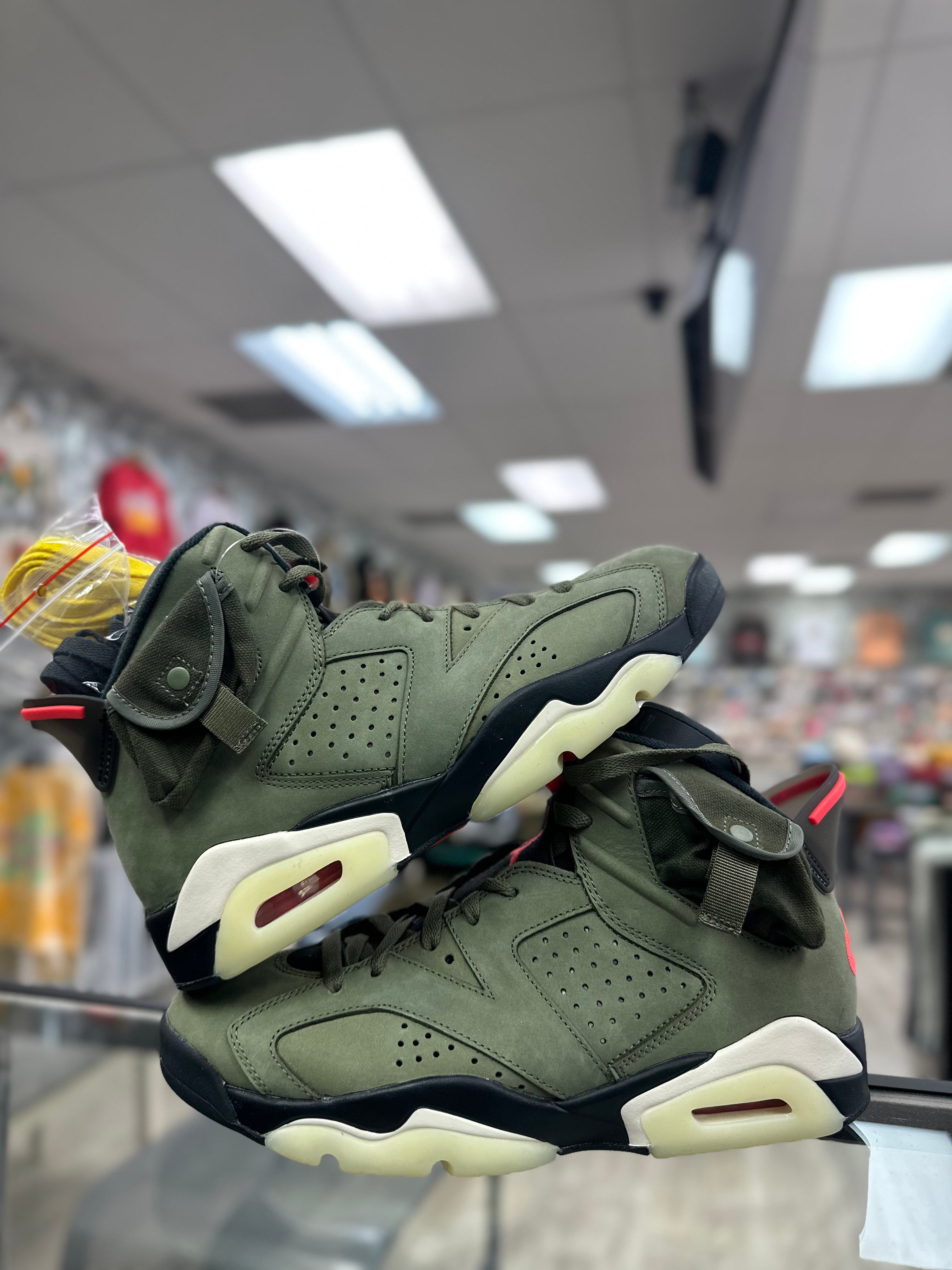 Air Jordan Retro 6 Travis Scott Olive Green