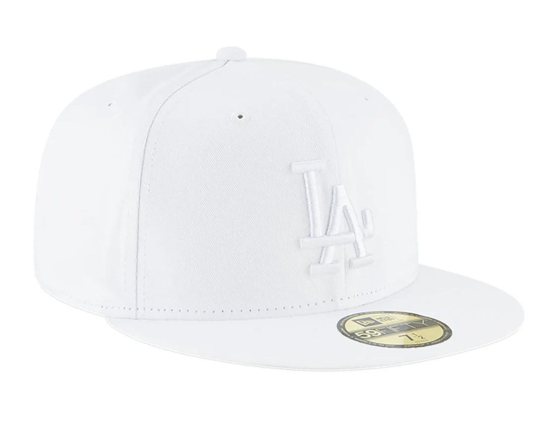New Era 59Fifty Fitted  "Los Angeles Dodgers" Triple White 11591139
