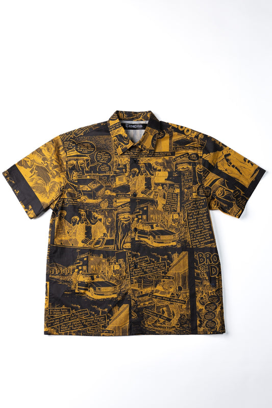 Trnchs "Gold/Black "PALESTRY" Button Up