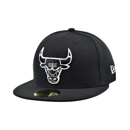 New Era 59FIFTY Fitted "Chicago Bulls Outline Logo Black-White"