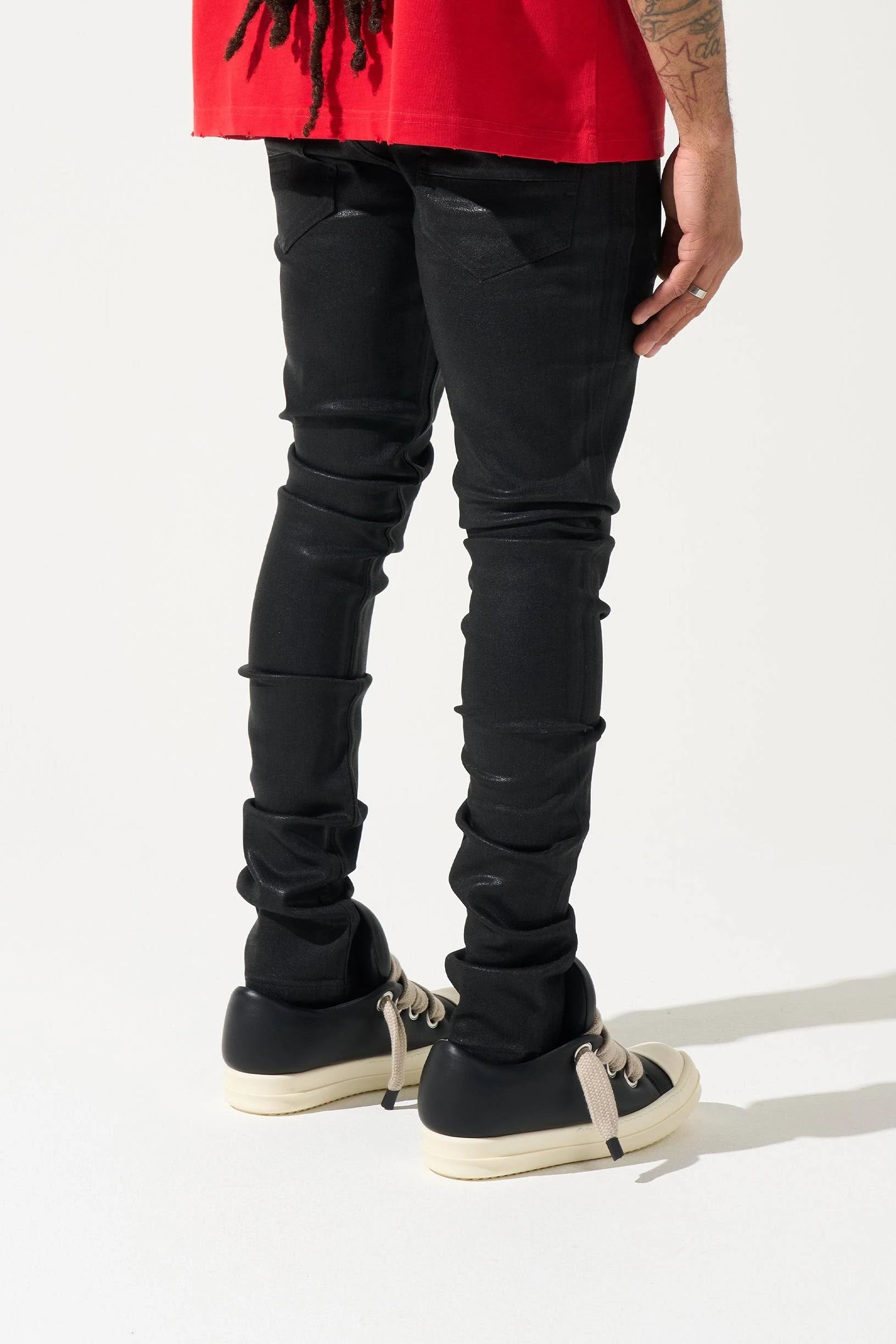 Serenede "Onyx" Polished Skinny Jeans