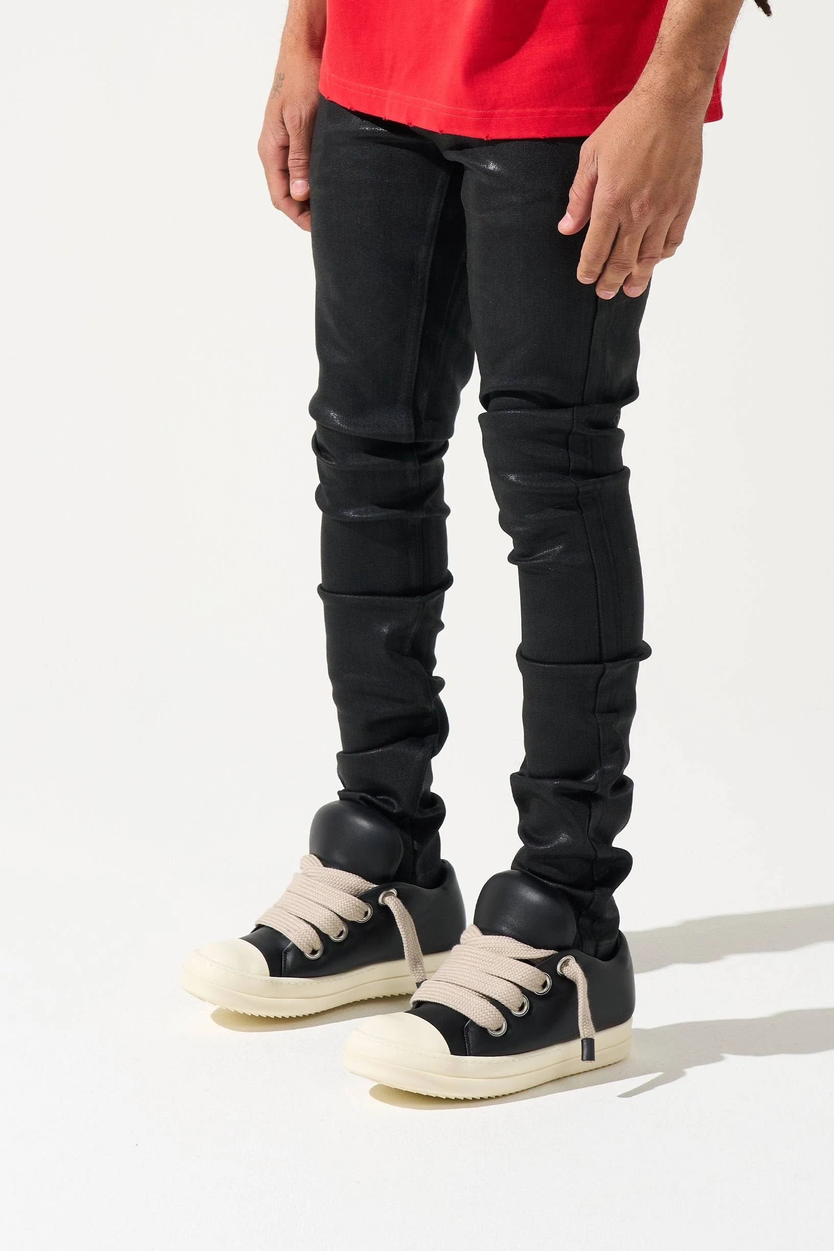 Serenede "Onyx" Polished Skinny Jeans