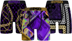 PSD Underwear. "Purple And Gold 3pk"