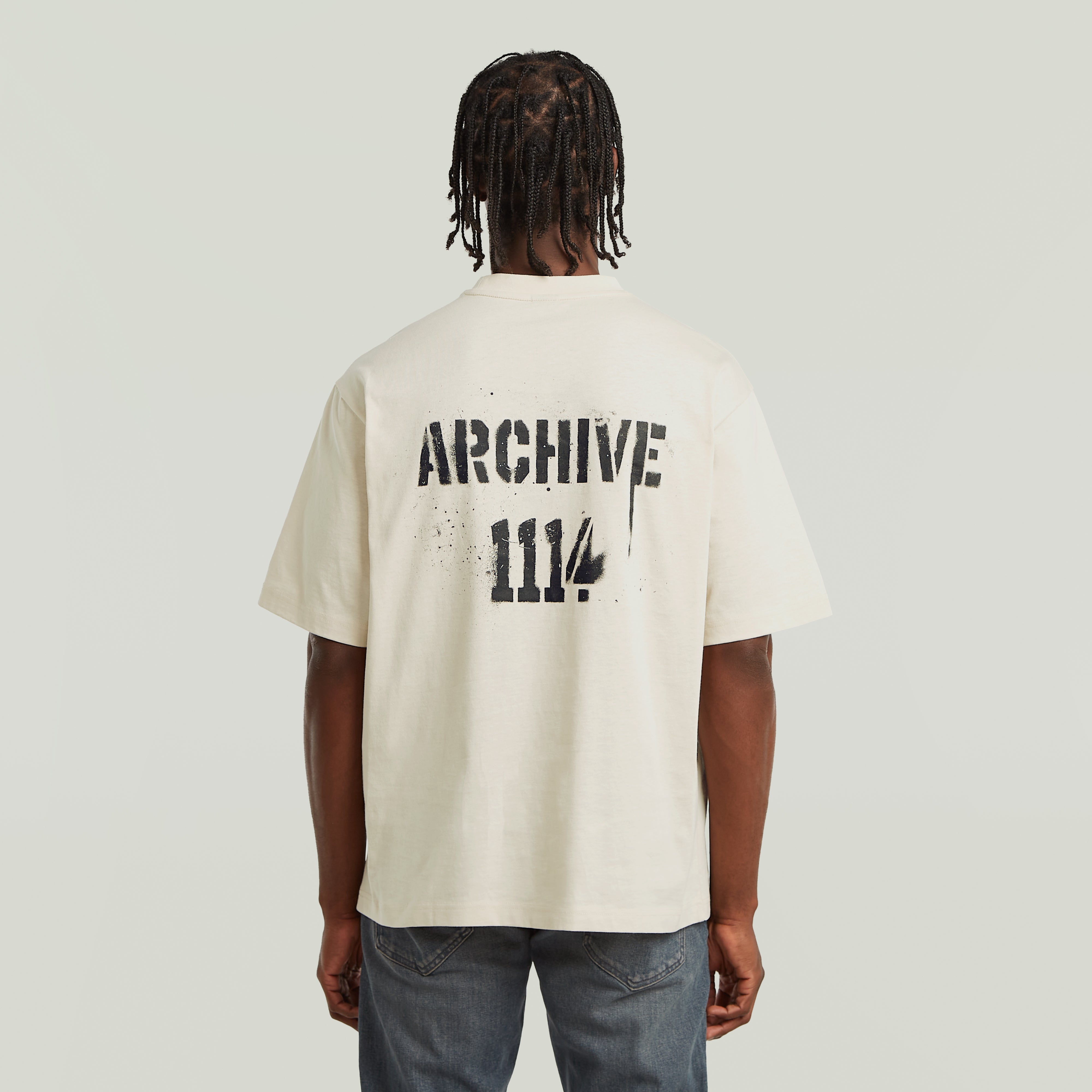 G STAR RAW "sprayed 89 back gr boxy r" (CREAM)