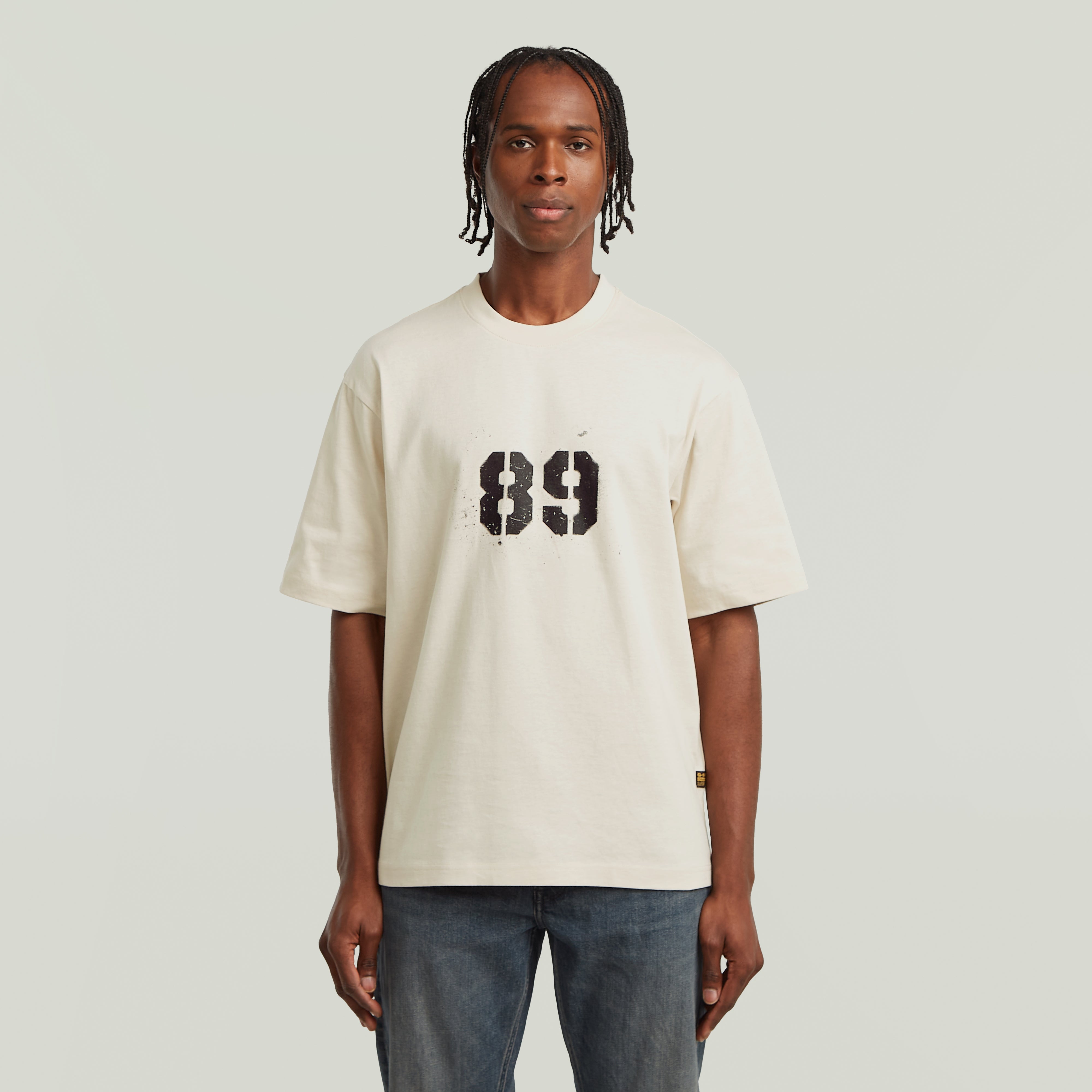 G STAR RAW "sprayed 89 back gr boxy r" (CREAM)