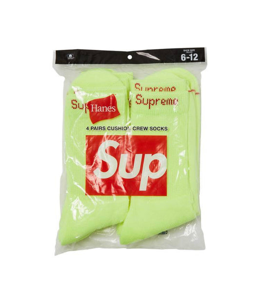 Supreme x Hanes (Neon Green) Crew Socks