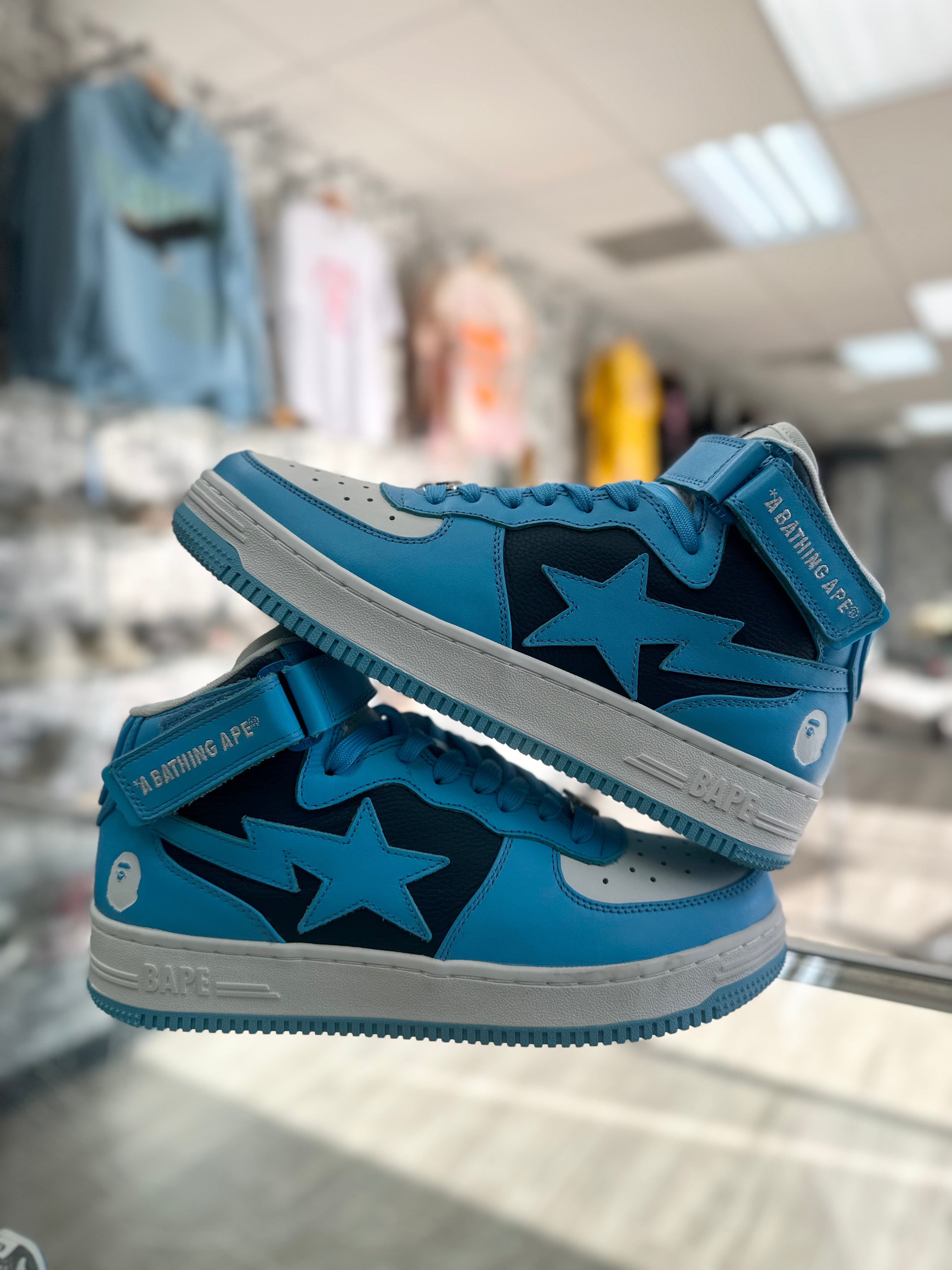 A Bathing Ape Bapesta Hightop "Baby Blue"