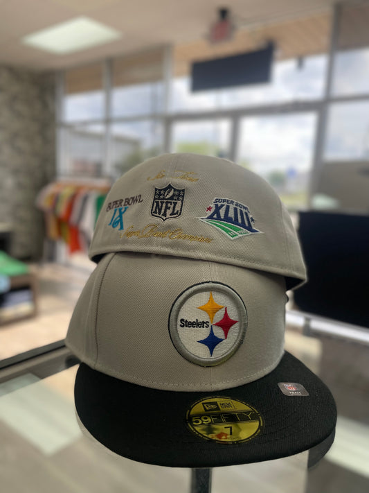 New Era Fitted " Steelers" Six-Time Superbowl Champ