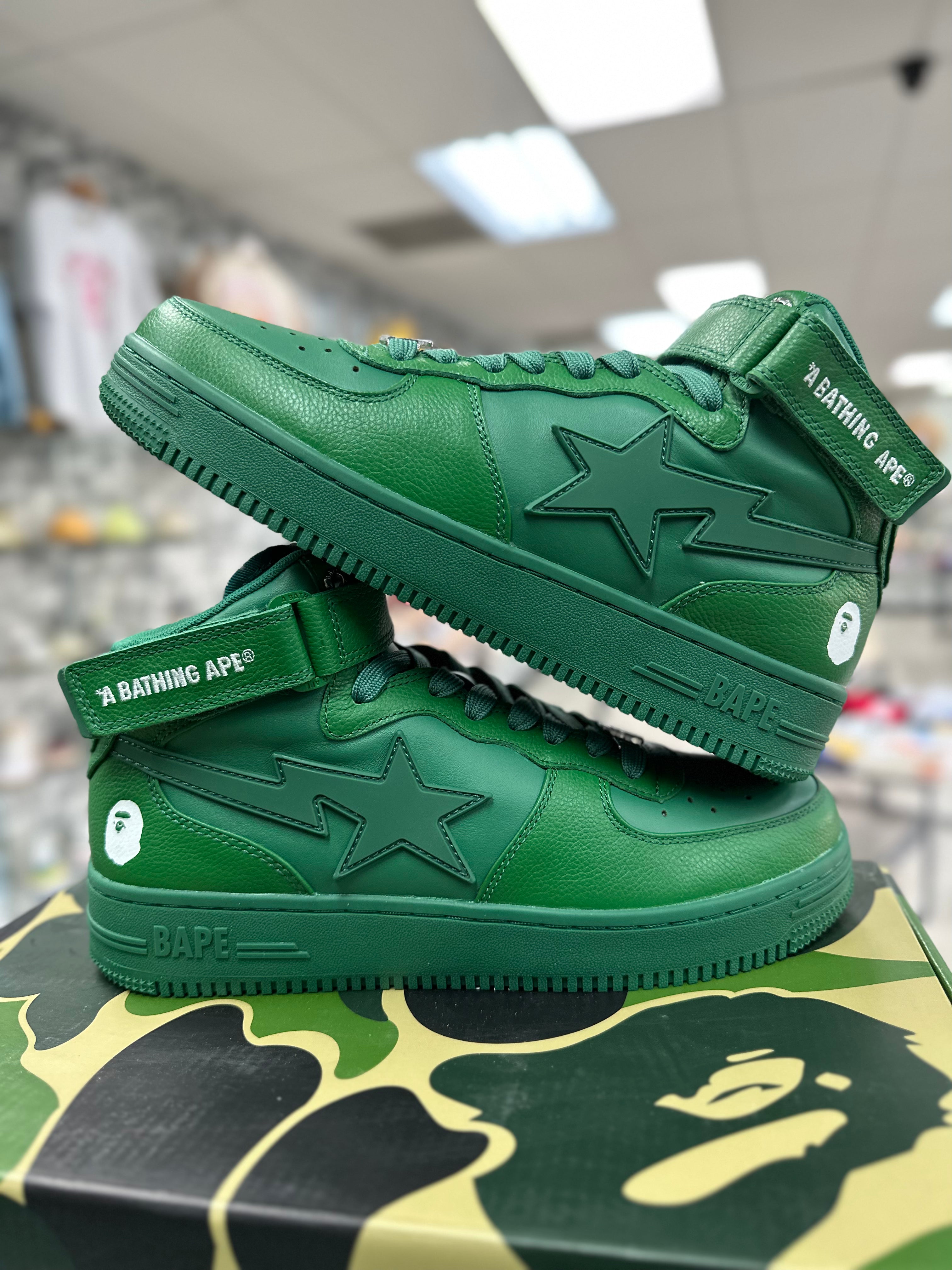 A Bathing Ape Bape Sta Hightop "Green"