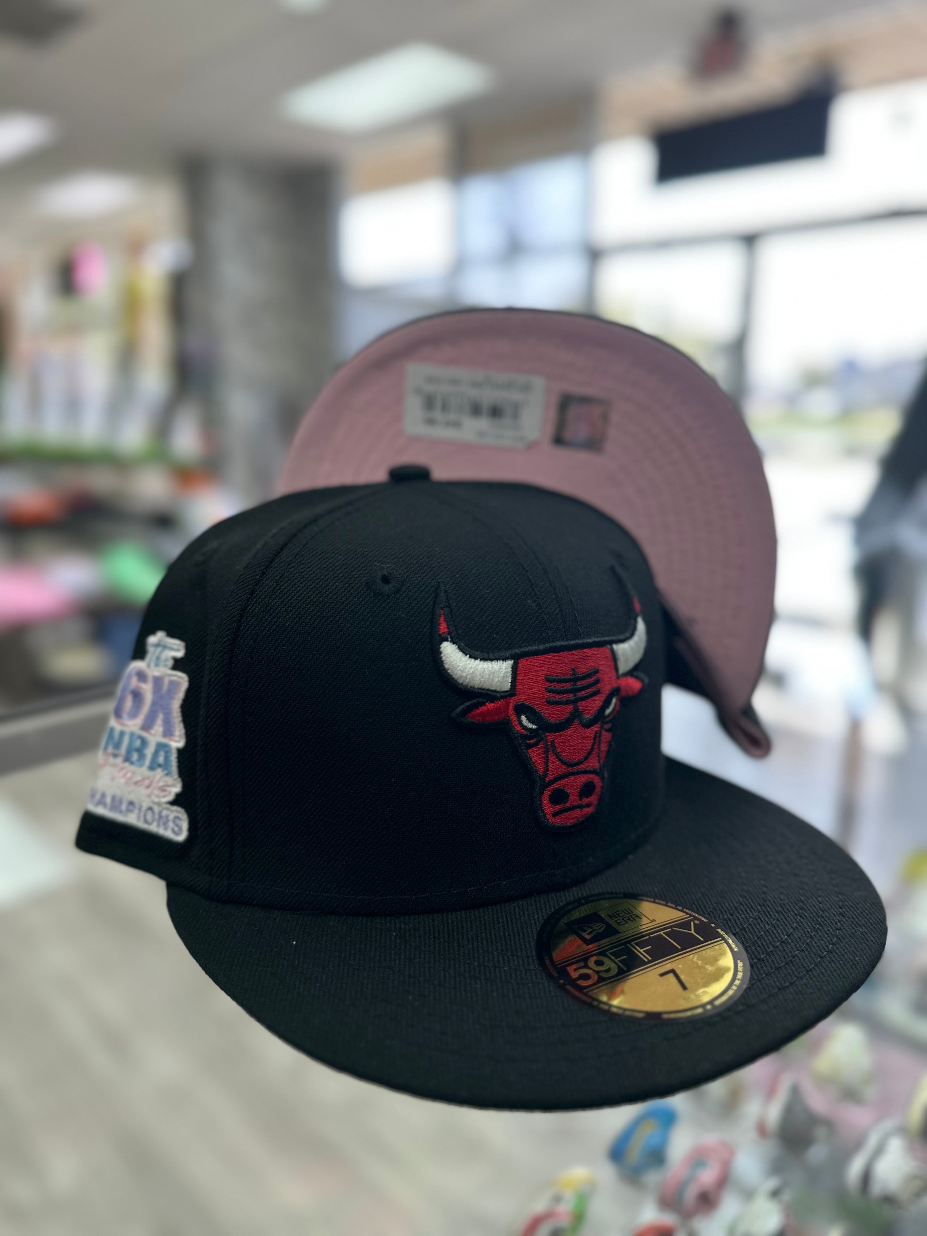 New Era Fitted "Chicago Bulls" 6x Nba Championship Pink Brim