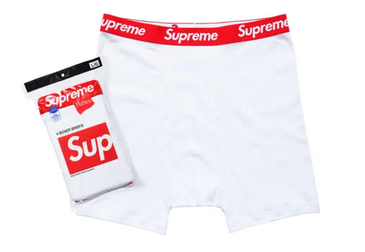 Supreme x Hanes (White) Boxer Briefs