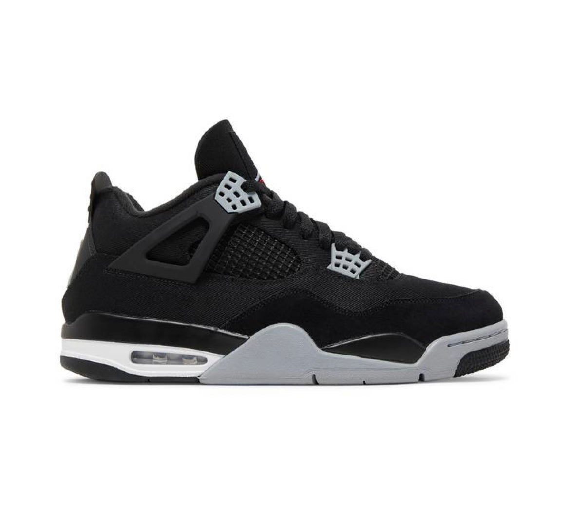 Air Jordan Retro 4 " Black Canvas" (Men)