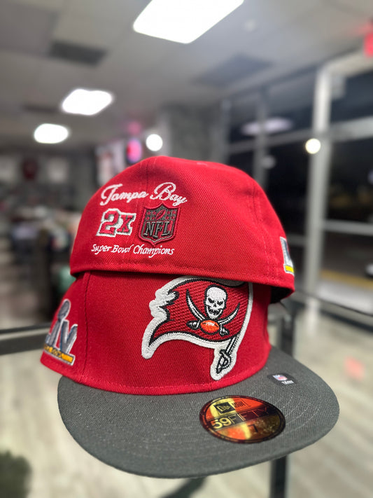 Men's New Era Black Tampa Bay Buccaneers Super Bowl LV Champions Side Patch  League Replica 9FORTY